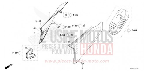 COUVERCLE LATERAL CRF300LAP de 2023